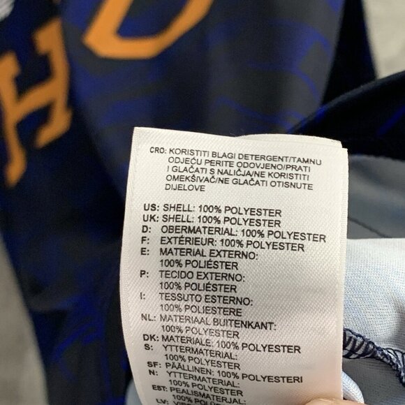 Adidas Jersey Mens Medium Blue HZO #3 United Club Soccer Football V-Neck Stretch - Picture 9 of 12